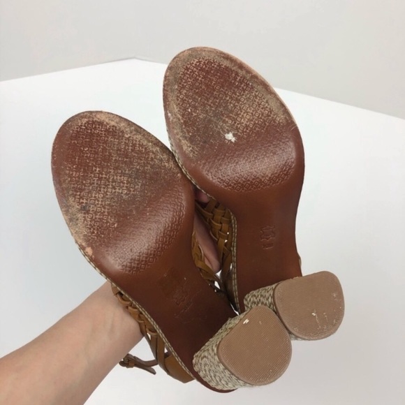Tory Burch Pecha Woven Block Heel Sandals - Picture 7 of 8